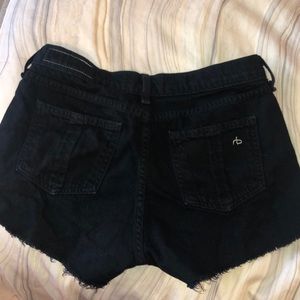 Rag & Bone black denim shorts
